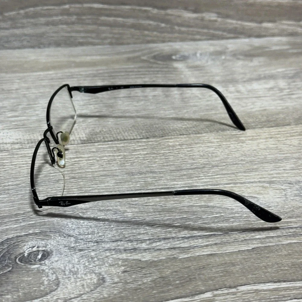 Ray-Ban RB6154 2576 Eyeglass Frames 54-17-140 Semi-Rimless Rectangle Black Metal